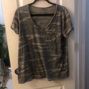 Camo Vneck shirt